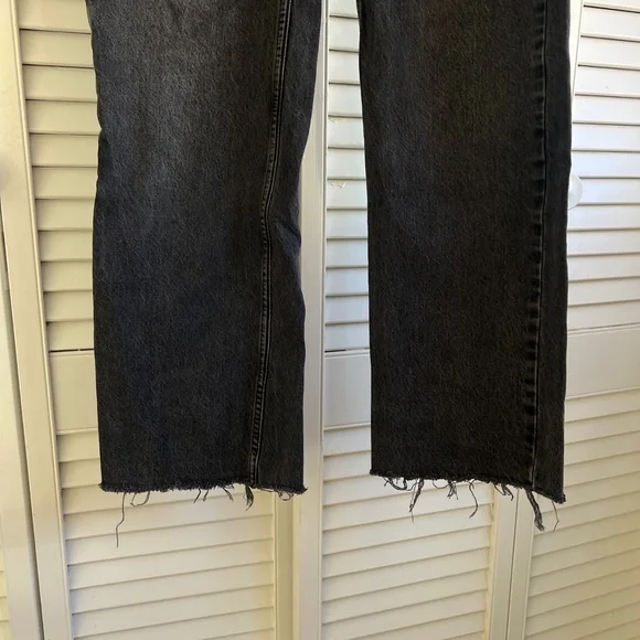 Zara Women's Washed Black Straight Leg Jeans - Picture 2 of 6